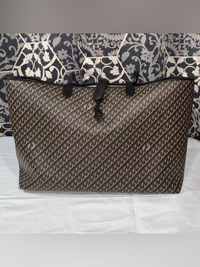 Rebecca Minkoff On The Go Chain Tote Black Large Logo Bag Like New